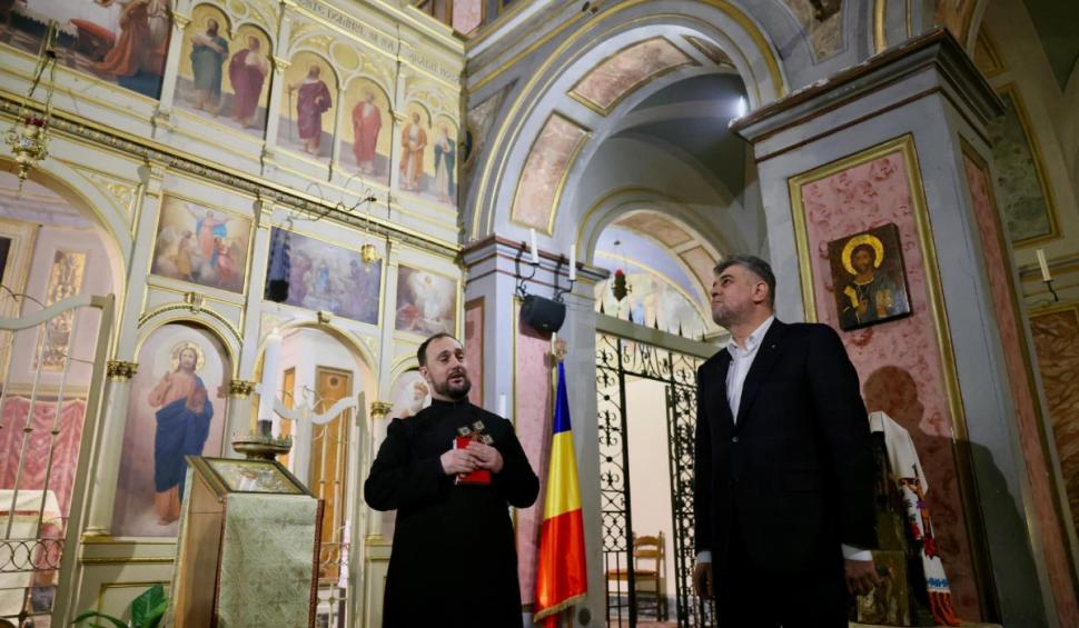 Premierul Marcel Ciolacu, întâlnire cu Episcopul Siluan Șpan la Roma: ”Vom lucra pentru păstrarea limbii române și a valorilor creștine peste tot în lume” 889582
