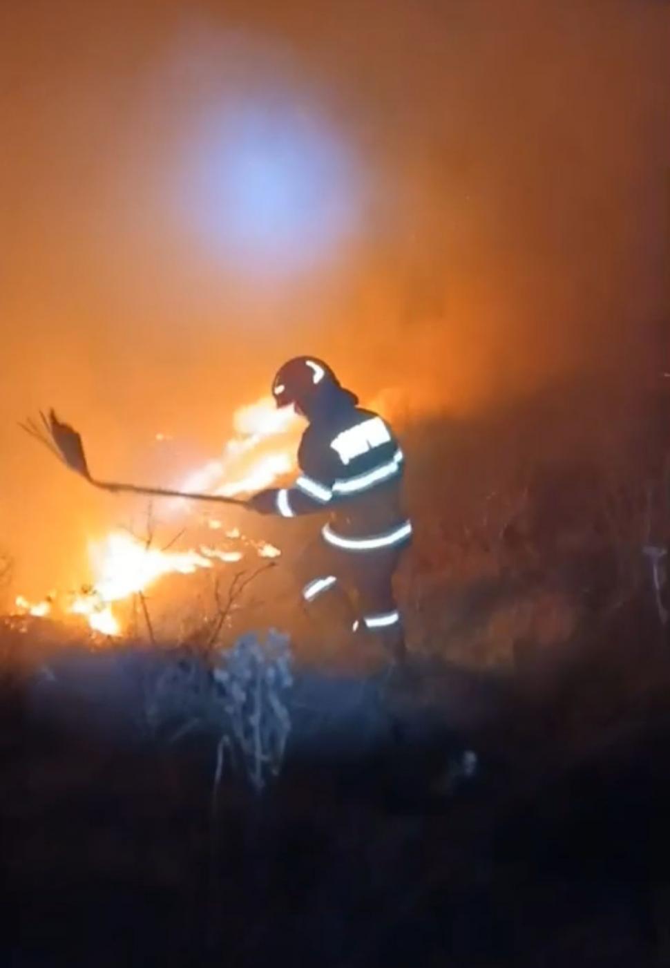 Incendiu violent în Mureș | Mai mult de 20 de hectare de vegetație uscată au fost cuprinse de flăcări 889623