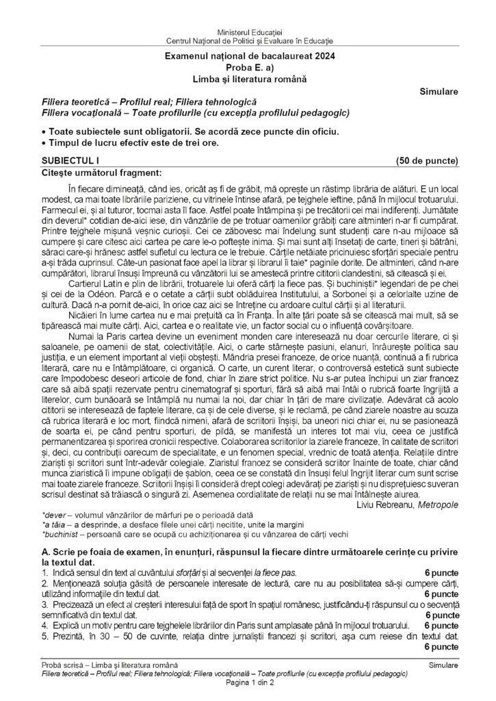 Cuvântul care a pus în dificultate elevii ce au susținut simularea Bacalaureatului. Au fost mii de căutări pe internet! 889966