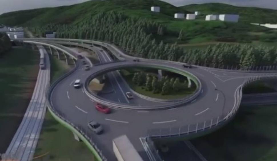 Prima imagine cu viitorul sens giratoriu de la Predeal care va decompensa o parte din traficul de pe DN1 890181