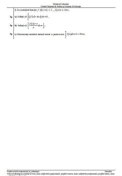 Subiectele la Matematică de la simulare Bacalaureat 2024 au fost publicate 890083