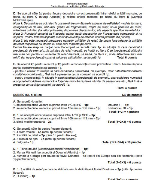Barem simulare Bacalaureat 2024 la Geografie 890358