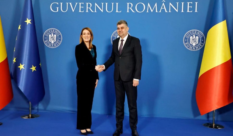 Marcel Ciolacu, întâlnire cu Roberta Metsola, preşedinta PE: "Un prieten apropiat al României"