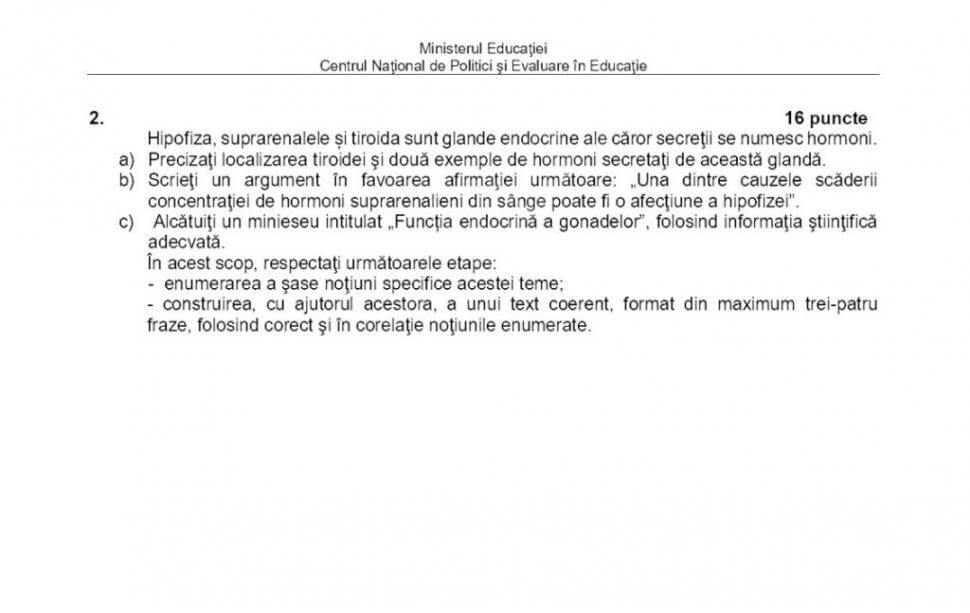 Subiectele la Biologie de la simulare Bacalaureat 2024 au fost publicate 890305