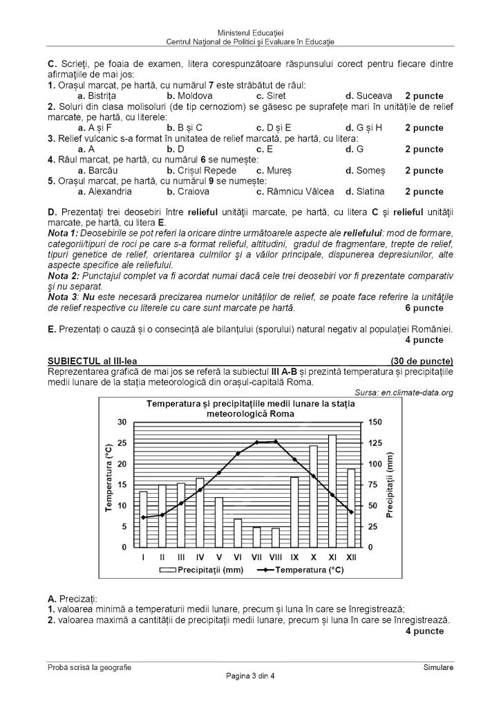 Subiectele la Geografie de la simulare Bacalaureat 2024 au fost publicate 890265