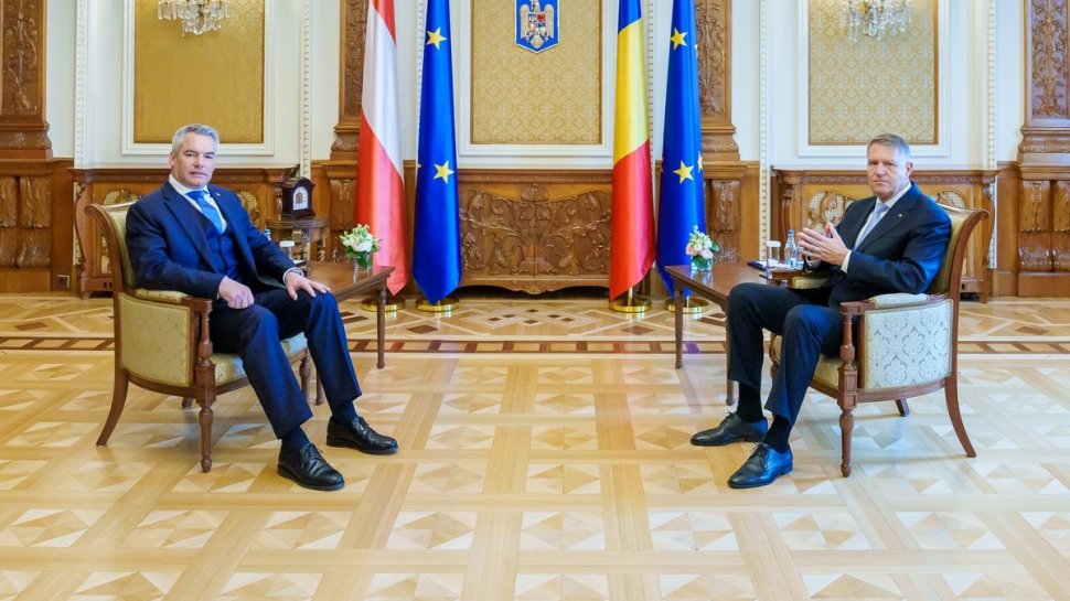 Klaus Iohannis: ”Am convenit cu Karl Nehammer să continuăm procesul pentru aderarea completă a României la Spațiul Schengen”