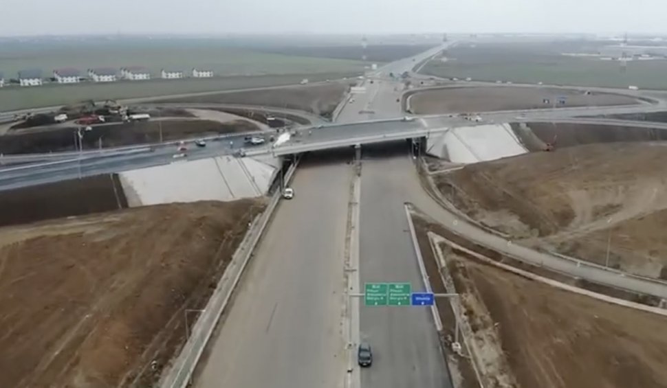 Imagini impresionante cu Autostrada Bucureștiului A0: Se deschide circulația pe noul pasaj