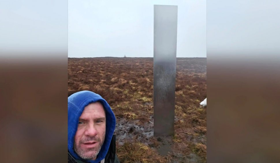 Monolit metalic misterios, găsit pe vârful unui deal din Țara Galilor: "Semăna cu un fel de OZN" | Este similar celor apăruți în 2020, inclusiv în România