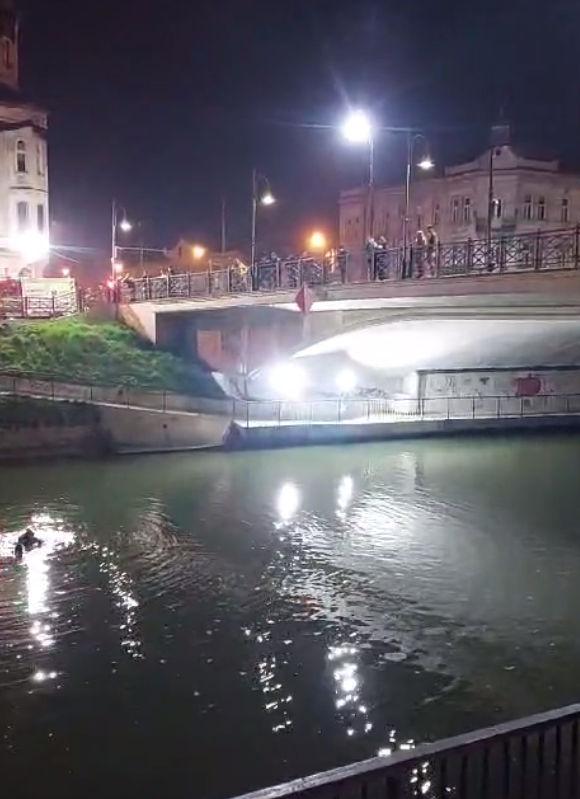 Pompierii caută o persoană care ar fi căzut în râul Bega. Pe mal s-au găsit doi câini care lătrau spre apă 893210