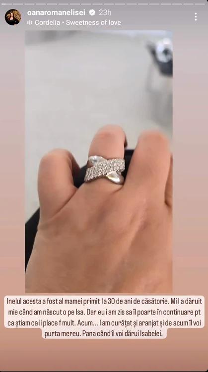 Obiectul pe care Oana Roman îl păstrează cu sfințenie în amintirea mamei sale: "Mi l-a dăruit, deși îi plăcea foarte mult" 893311