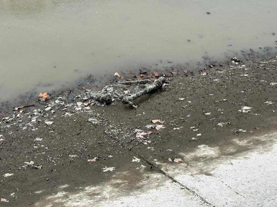 Râul Dâmbovița, transformat într-o groapă de gunoi. Trotinete și sute de deșeuri au ieșit la iveală după ce nivelul apei a fost scăzut 894027