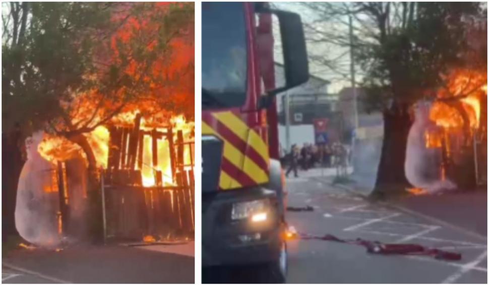 Incendiu violent în Bucureşti. Zeci de pompieri intervin 896193