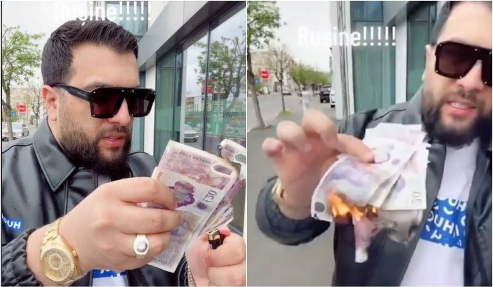 Tzancă Uraganu a primit, din nou, bani falși la dedicații. S-a filmat în timp ce arde bancnotele: ”Asta e valoarea voastră”