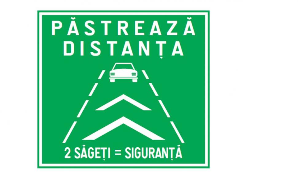 Un nou indicator rutier ar putea fi montat pe drumurile din România. Semnificaţia indicatorului "Păstrează Distanţa" 896300