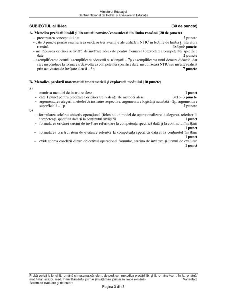 Modele de subiecte pentru Titularizare 2024 – învățători. Cerințe pentru proba scrisă și bareme de corectare 896419