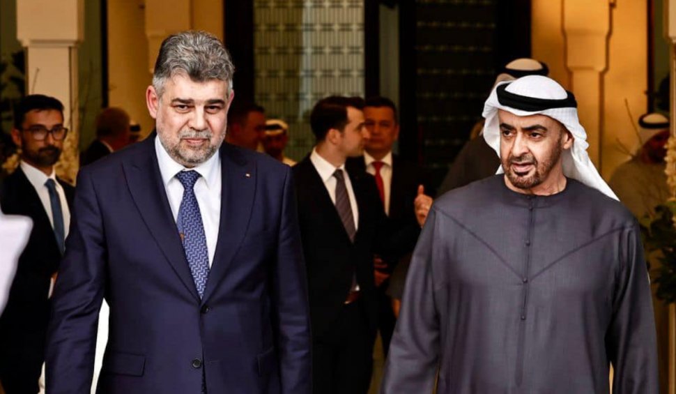 Premierul Marcel Ciolacu, mesaj la întâlnirea cu Șeicul Mohammed bin Zayed Al Nahyan: "Pe timp de pace putem construi"