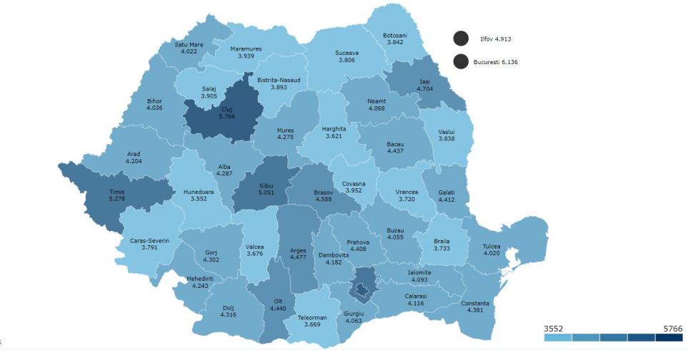 Harta salariilor din România. Zonele din țară unde angajații sunt plătiți cel mai bine 898227