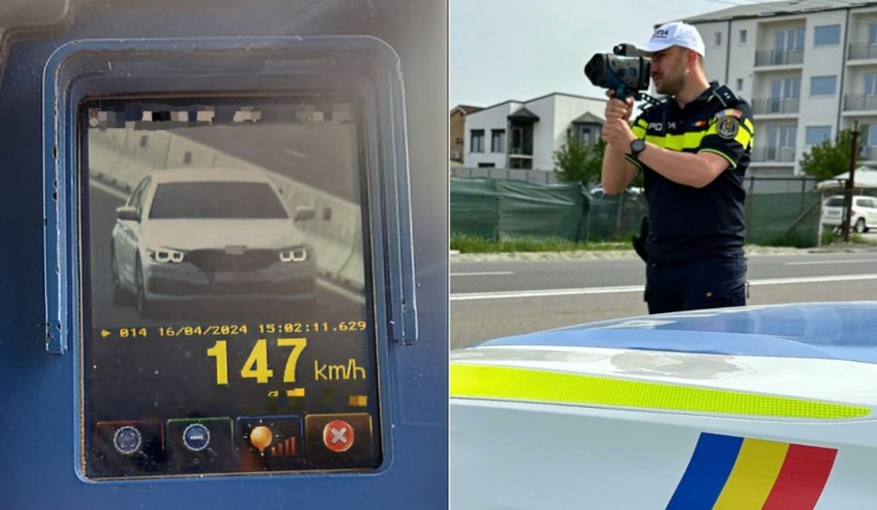 Distanţa maximă de la care pistolul radar poate intercepta şoferii vitezomani. Poliţistul Kovacs Valer: "Poate să vă ia şi din spate!"