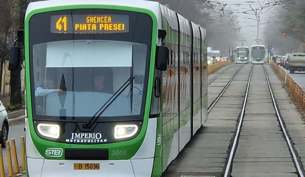 Tramvai deraiat pe linia 41, în Bucureşti | A fost formată linia navetă 641 pentru a prelua călătorii