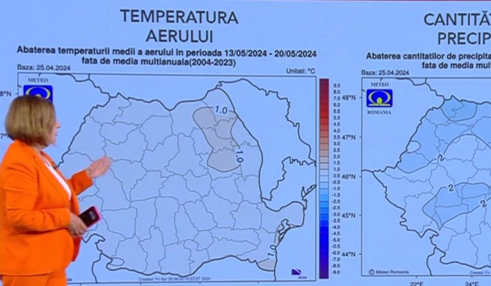 Noile hărţi care arată cum va fi vremea de 1 mai şi de Paşte | Şefa ANM prezintă prognoza meteo pentru următoarele patru săptămâni 899766