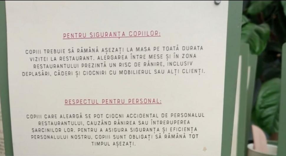 Un restaurant din București impune reguli stricte pentru copii. Părinții se revoltă în mediul online 900557