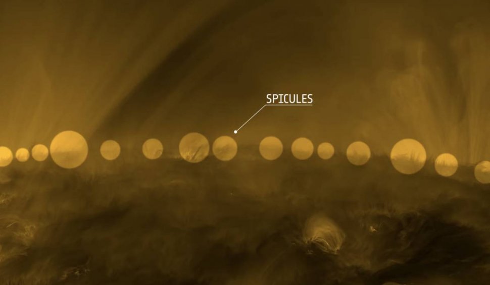 Imagini spectaculoase cu suprafața Soarelui, care arată inclusiv ploaia solară, erupţiile şi muşchiul coronal, publicate de Agenția Spațială Europeană