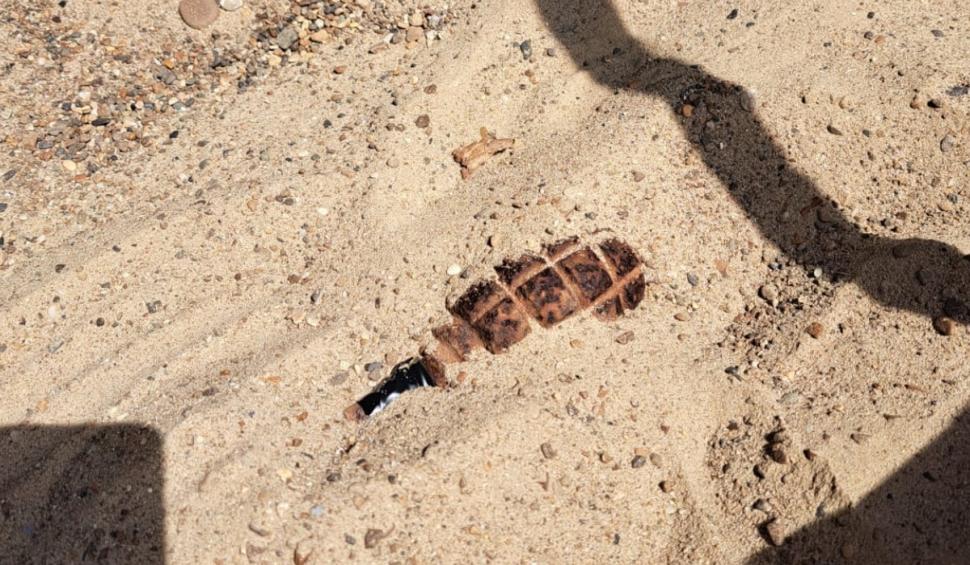 Grenadă de mână defensivă, găsită de un bărbat aflat la plimbare cu familia, într-o pădure din Botoşani 900922