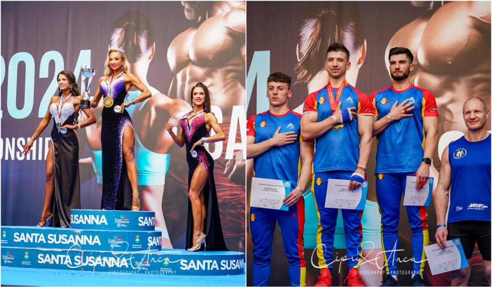 România, un nou titlu de campioană europeană la culturism și fitness. Imnul României a răsunat în Spania