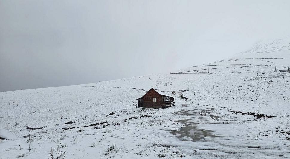 "O zi plăcută, de la Rânca" | Ninge în toiul lunii mai, pe Transalpina. Avertisment pentru șoferi 902311
