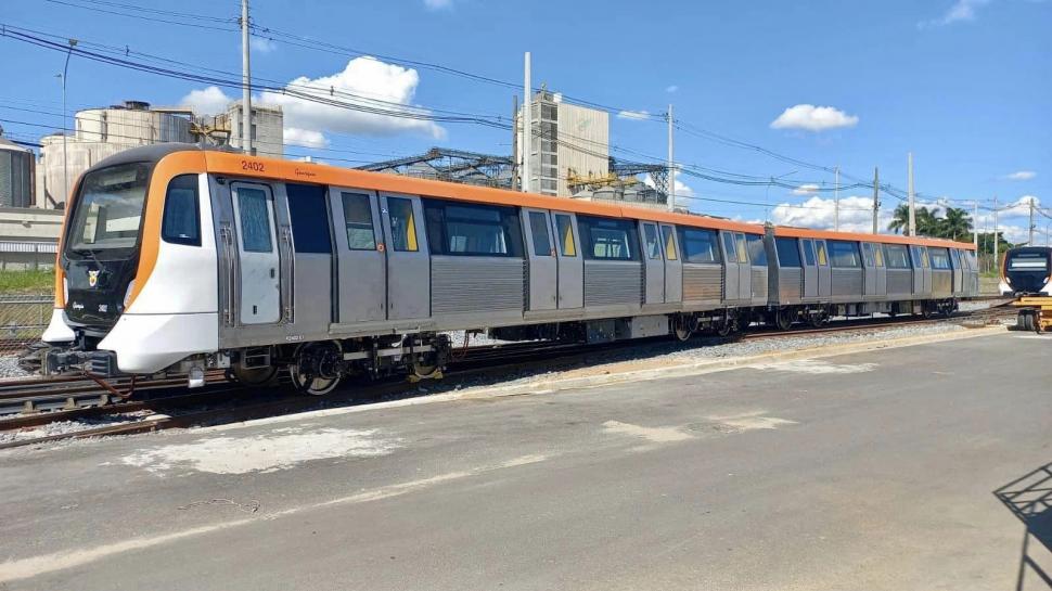 Al doilea metrou fabricat în Brazilia, ajunge în București. Imagini cu trenul Metropolis care va circula pe Magistrala 5 903702