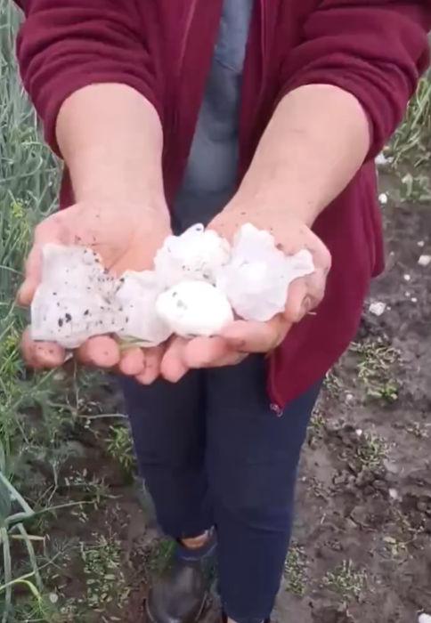 Imagini cu grindina uriașă din Iaşi. Natura s-a dezlănțuit în zona Moldovei: „Era mai mare ca oul de găină” 905782