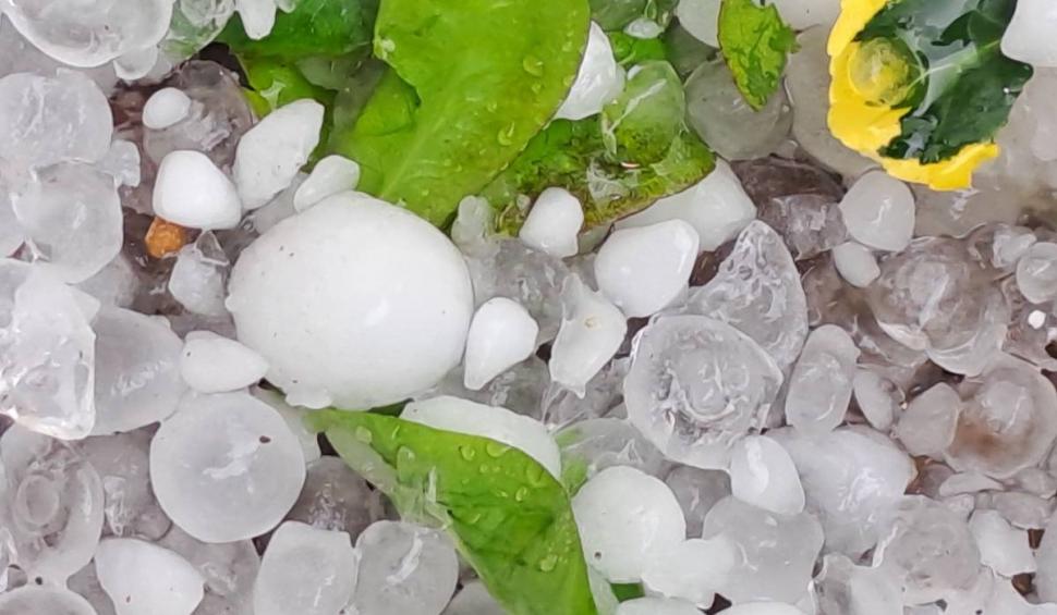 Imagini cu grindina uriașă din Iaşi. Natura s-a dezlănțuit în zona Moldovei: „Era mai mare ca oul de găină” 905790