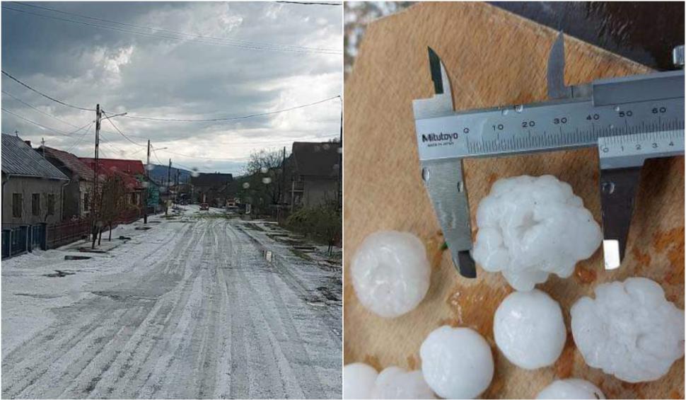 Imagini cu grindina uriașă din Iaşi. Natura s-a dezlănțuit în zona Moldovei: „Era mai mare ca oul de găină” 905791