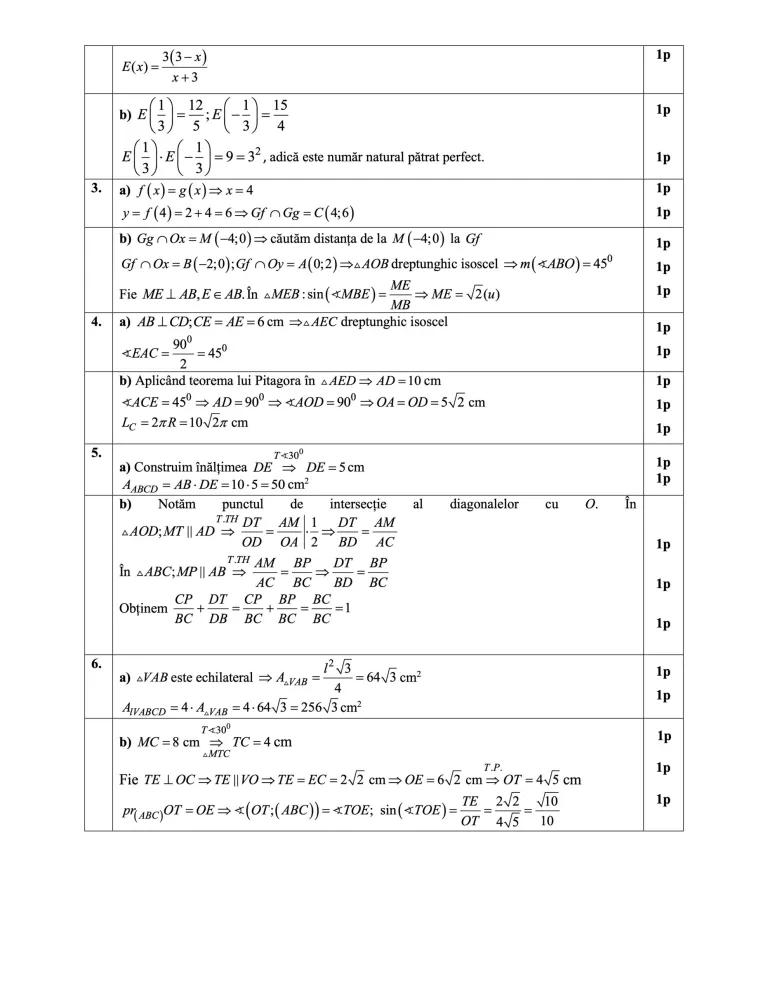 Teste de antrenament la Matematică pentru Evaluarea Națională 2024 907349