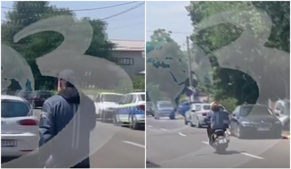 Imagini cu Florian Coldea care s-a dus cu scuterul la controlul ...