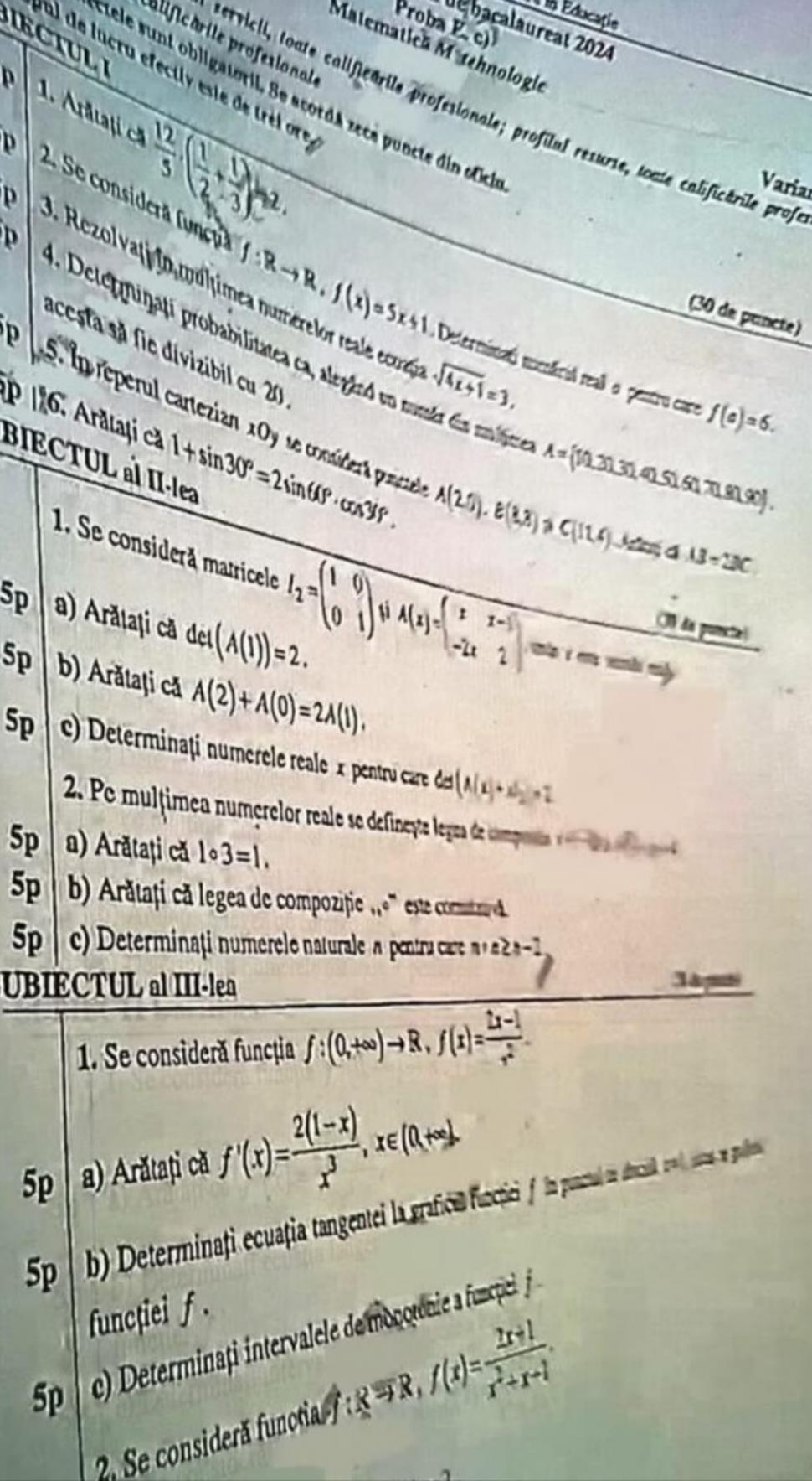 Subiectele la Matematică şi Istorie, de la Bacalaureat 2024, au ajuns pe internet la puțin timp după accesul în sălile de examen 910581