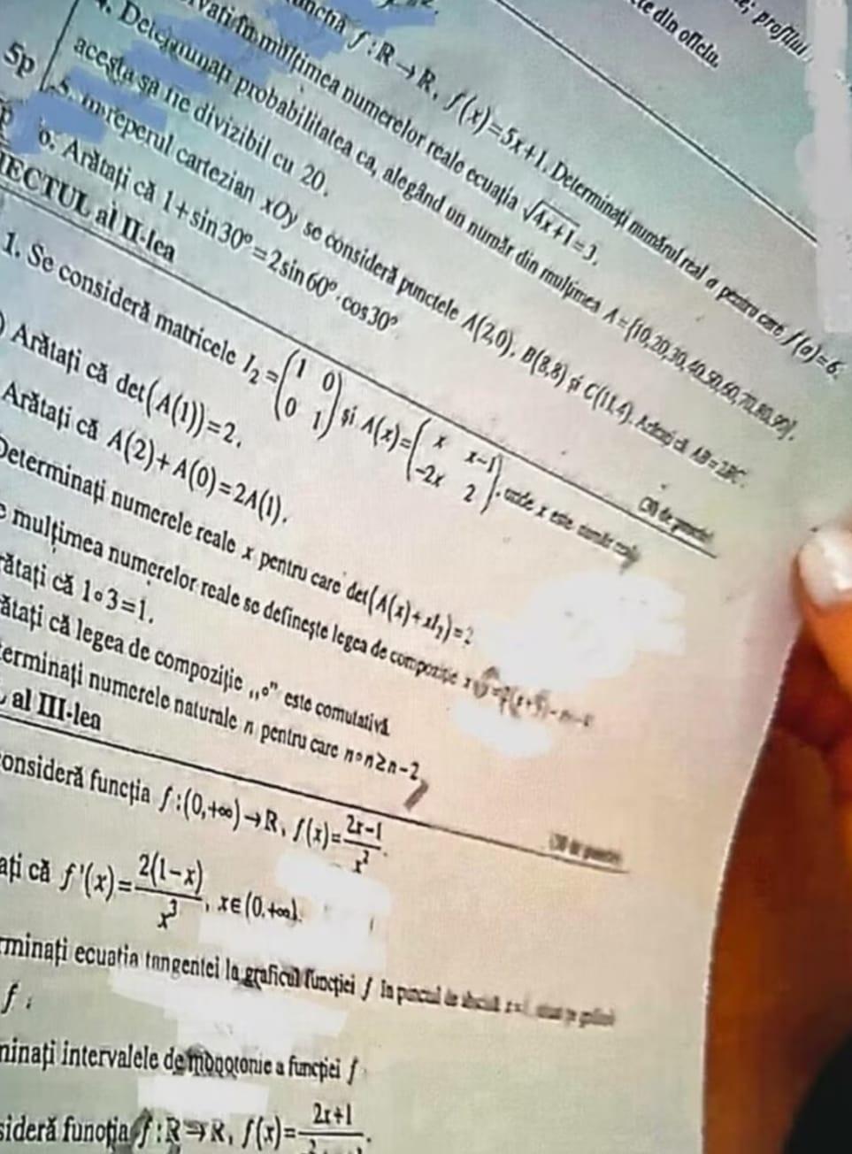 Subiectele la Matematică şi Istorie, de la Bacalaureat 2024, au ajuns pe internet la puțin timp după accesul în sălile de examen 910583