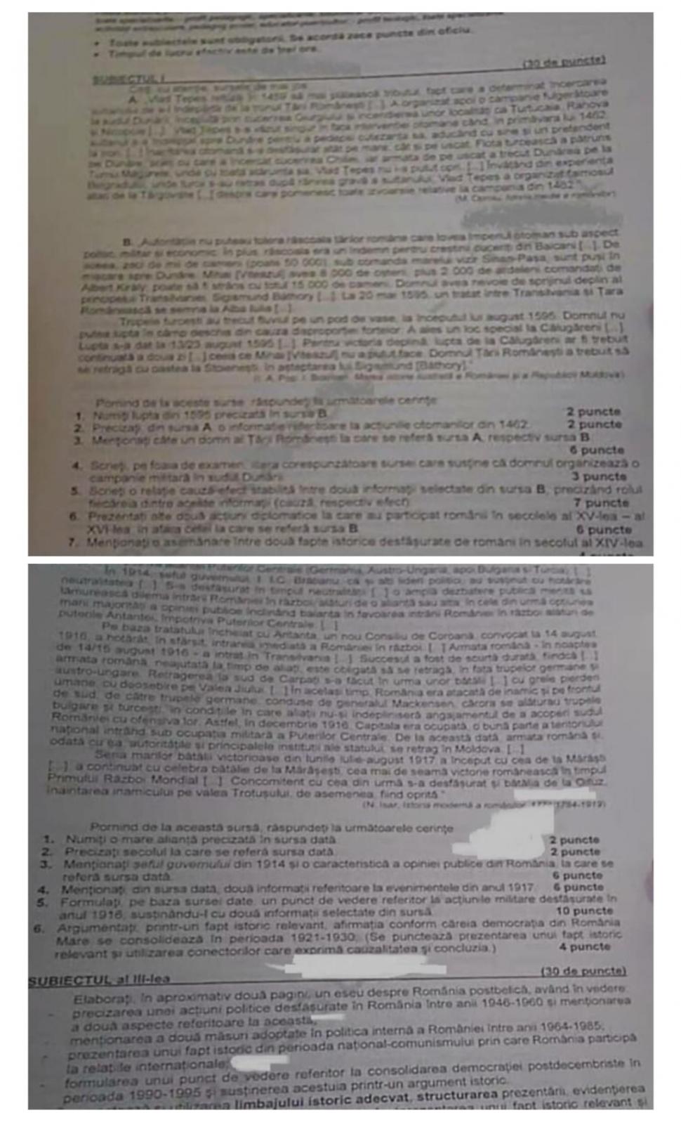 Subiectele la Matematică şi Istorie, de la Bacalaureat 2024, au ajuns pe internet la puțin timp după accesul în sălile de examen 910584