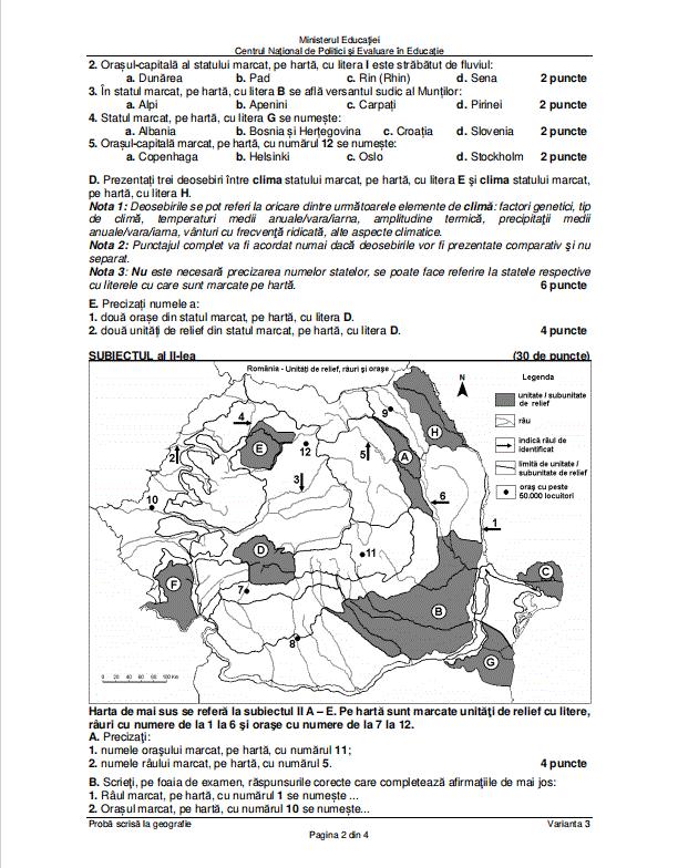 Subiectele la Geografie de la Bacalaureat 2024. Ce au primit elevii la examen 911230