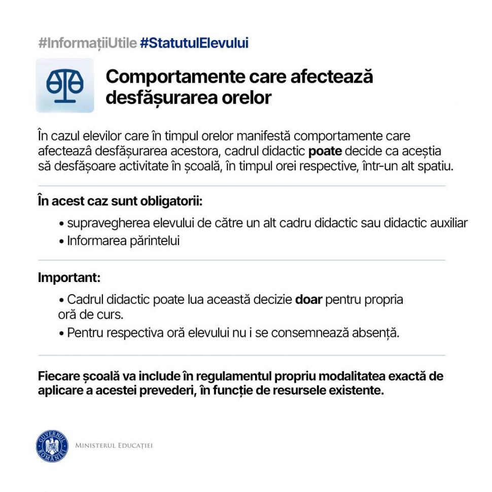 Sala de detenție pentru elevii problemă va fi introdusă în școlile din România din septembrie. Ce spune noul Statut al Elevului 916275