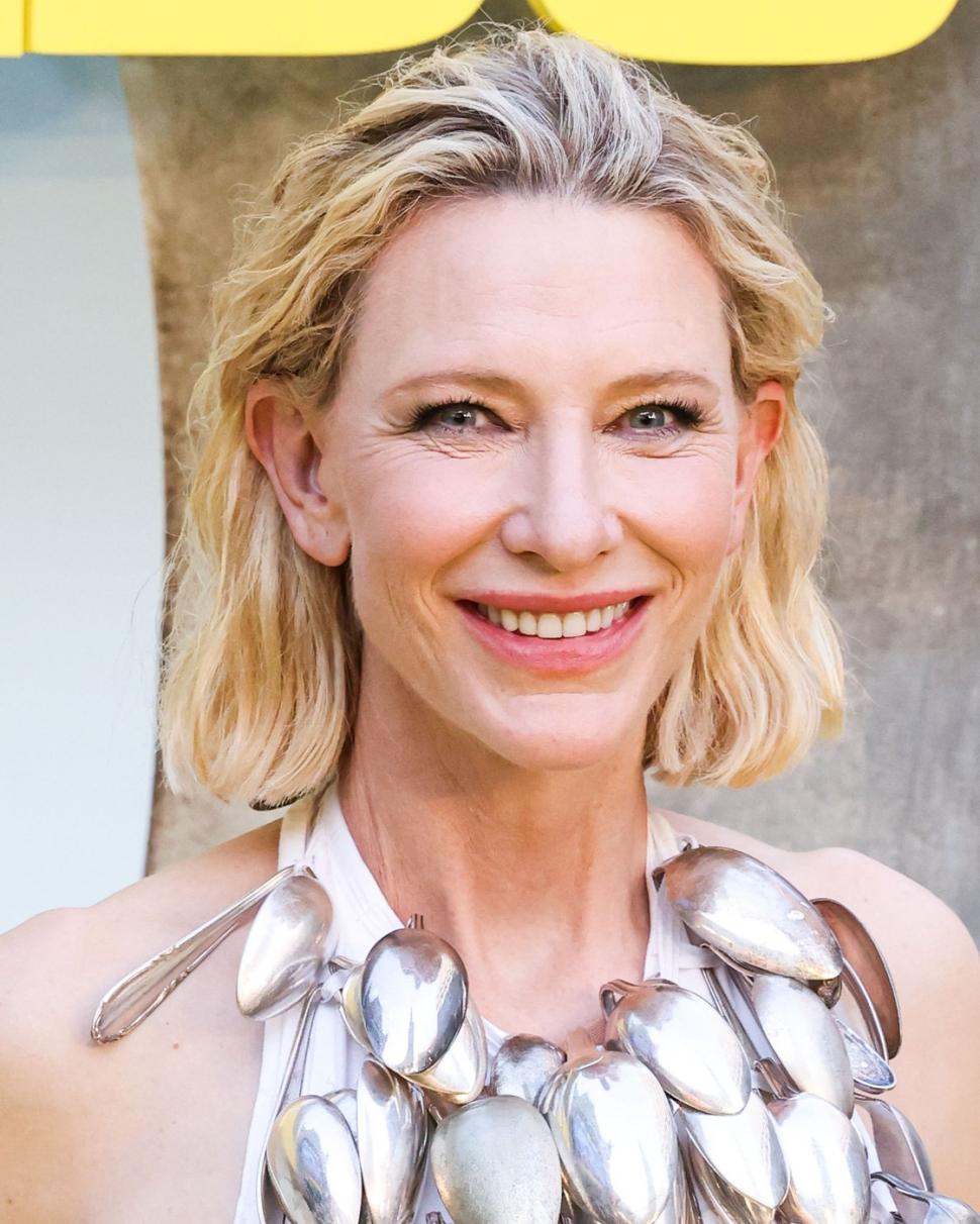 Cate Blanchett a purtat o „bluză” realizată din peste o sută de linguri antice, pe covorul roșu, în Los Angeles 916587