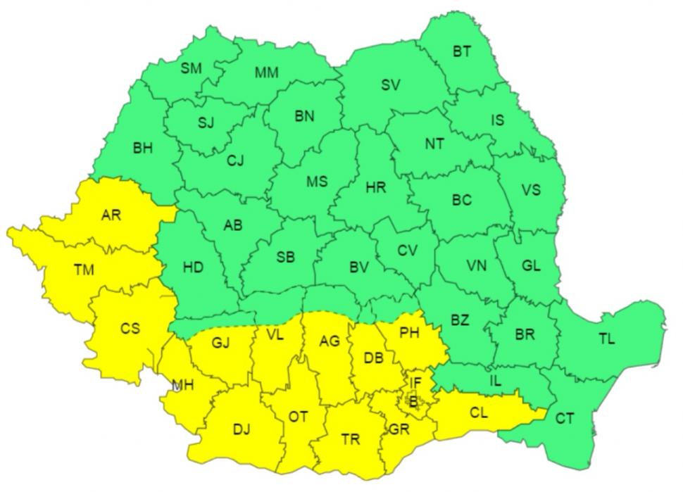 Urmează zile caniculare și nopți tropicale. Meteorologii au emis un cod galben pentru București și 15 județe 916849