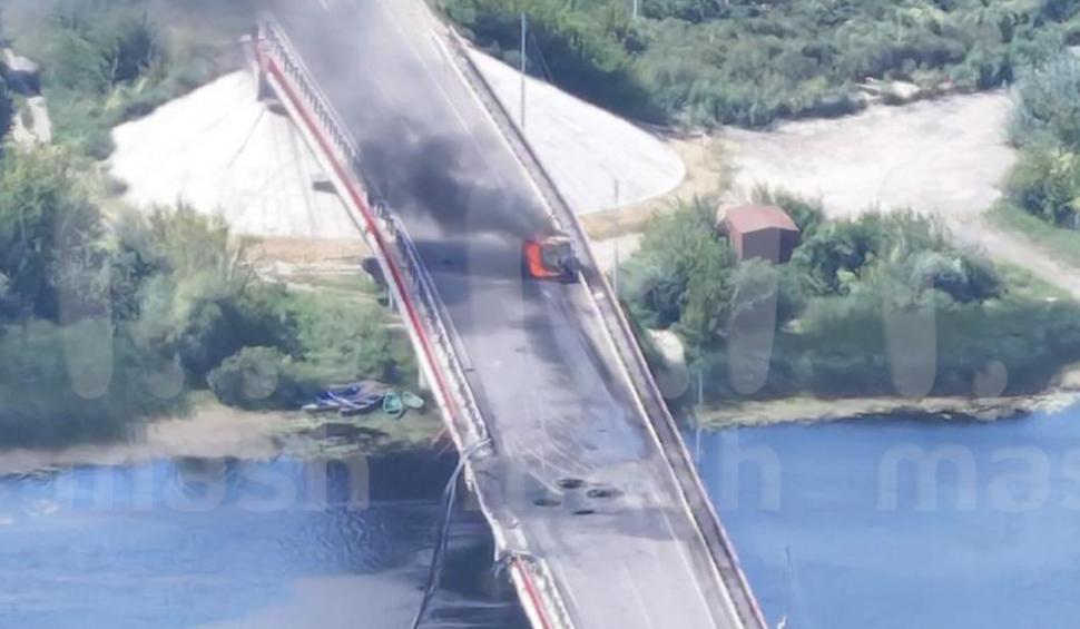 Ucraina publică primele imagini cu podul distrus de două rachete în Kursk. Gerashchenko: Peste 700 de soldaţi ruşi sunt blocaţi 918026