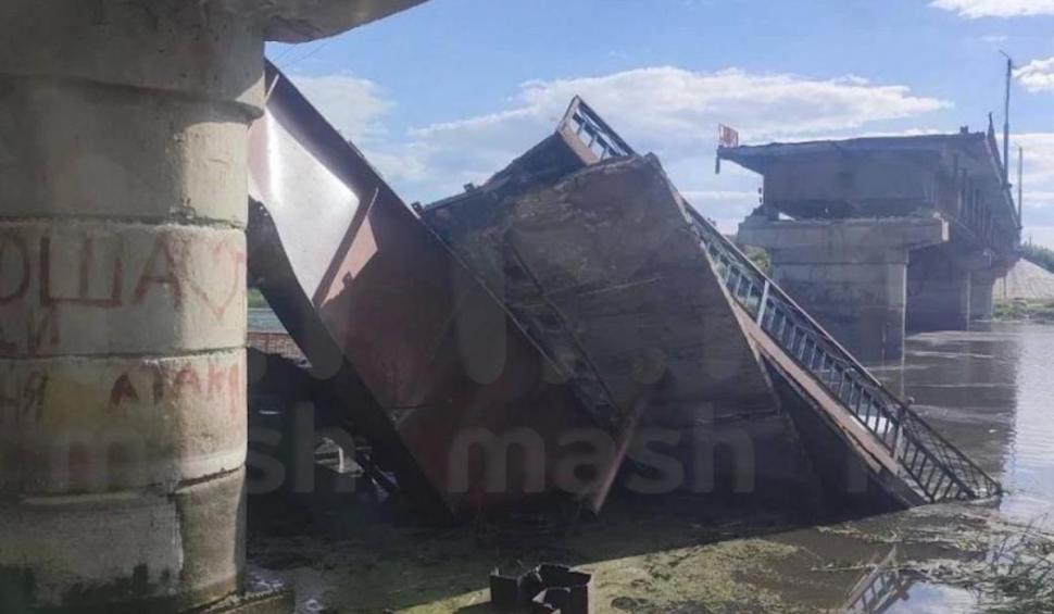 Ucraina publică primele imagini cu podul distrus de două rachete în Kursk. Gerashchenko: Peste 700 de soldaţi ruşi sunt blocaţi 918027