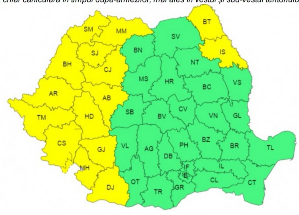 Cod galben de caniculă, temperaturile vor fi cu 10 grade peste cele normale perioadei. Cât de cald va fi luni 920575