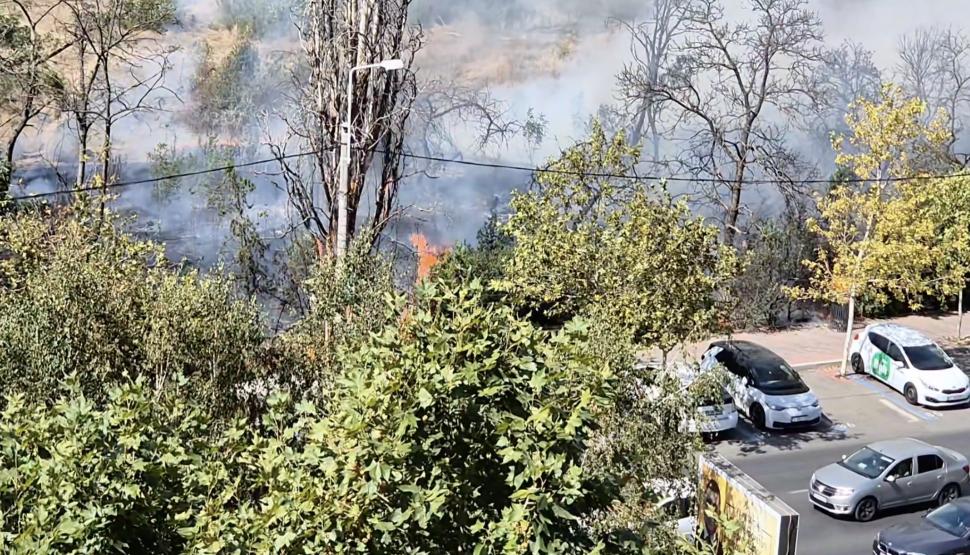UPDATE. Un nou incendiu puternic în Parcul IOR din București: Ard 20.000 de mp de vegetație, pompierii intervin la fața locului 921998