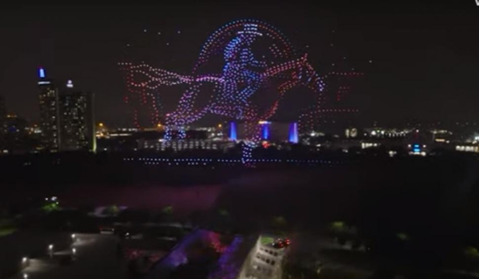 Două noi recorduri mondiale pentru cel mai impresionant spectacol cu peste 1.500 de drone. Imaginile care au intrat în istorie  923415