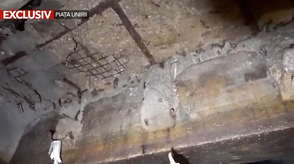 EXCLUSIV Imagini de sub planșeul de la Piața Unirii care stă să se prăbușească 923994