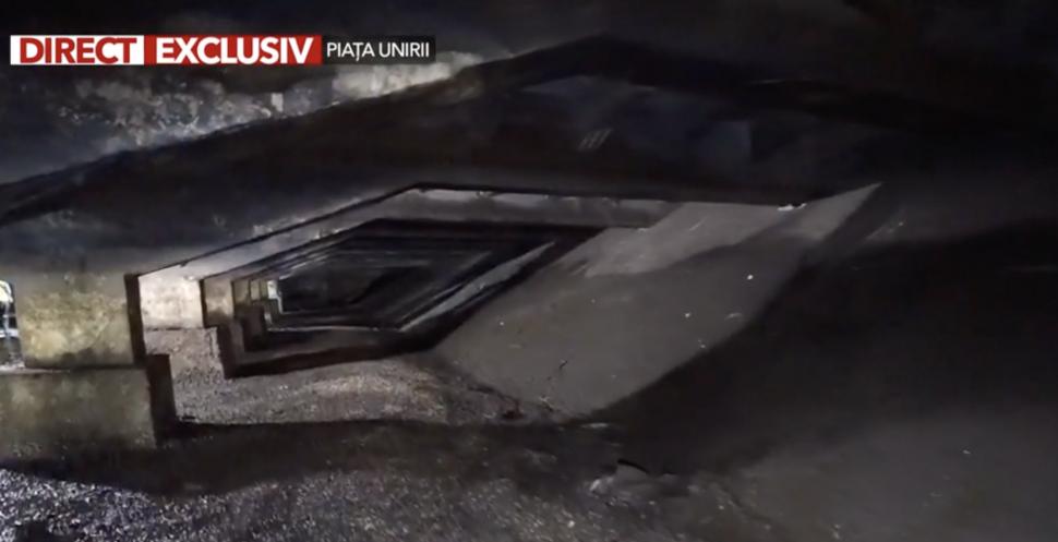 EXCLUSIV Imagini de sub planșeul de la Piața Unirii care stă să se prăbușească 923999