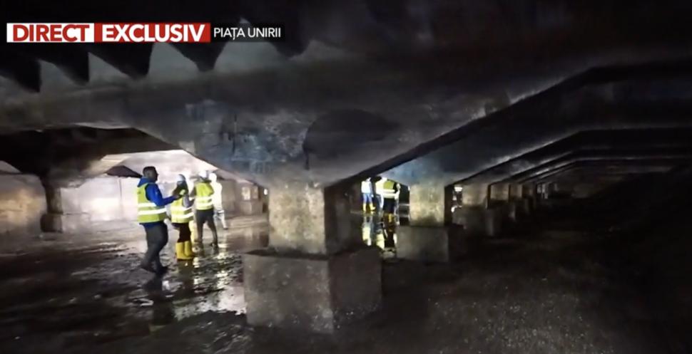 EXCLUSIV Imagini de sub planșeul de la Piața Unirii care stă să se prăbușească 924000